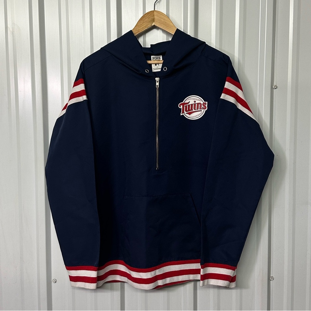 Victoria’s Secret PINK Minnesota Twins Pullover Windbreaker Women MLB Half Zip